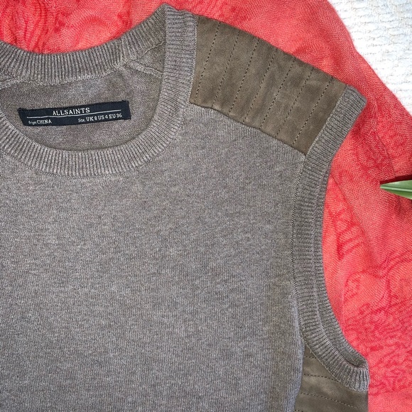 Allsaints Sierre Jumper Dress Brown Size 4 - Picture 4 of 13